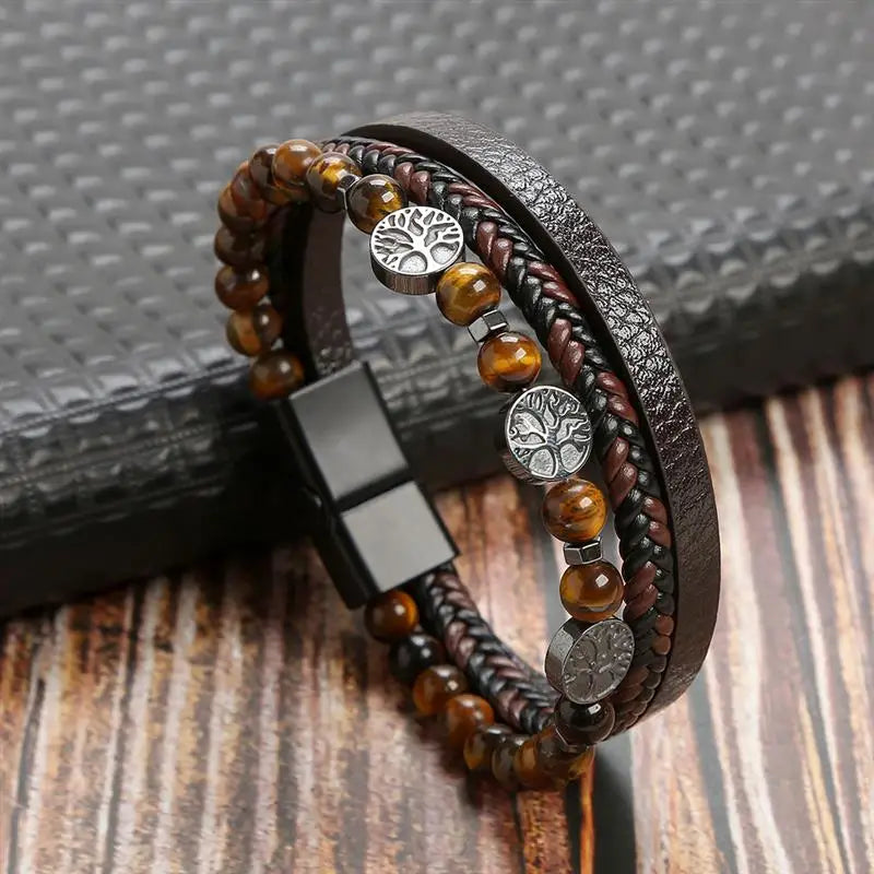 Bracelet Cuir et Perles