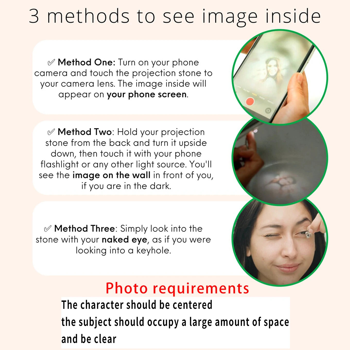 Personalized Photo Projection Bracelet – Jewelry with Image Inside