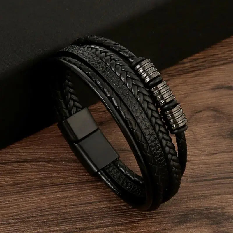 Bracelet en cuir tressé