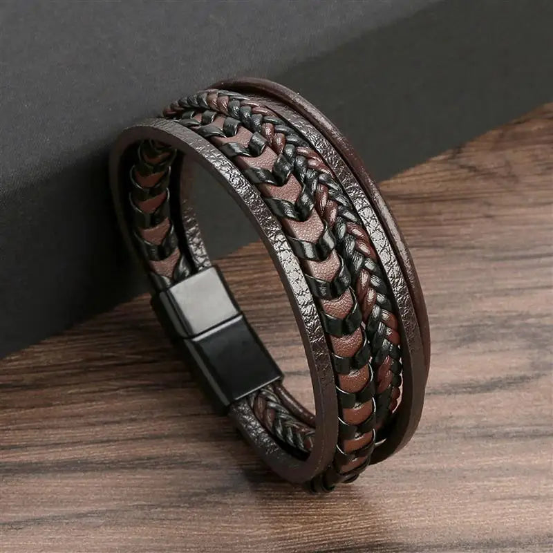 Bracelet en cuir tressé