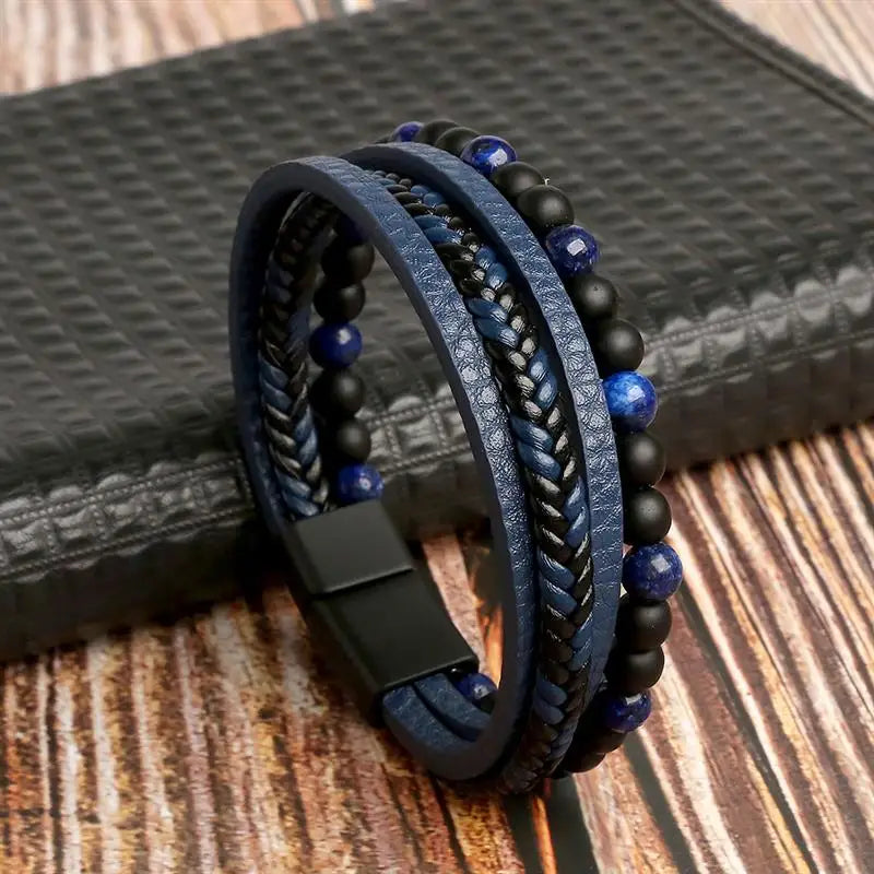 Bracelet Cuir et Perles