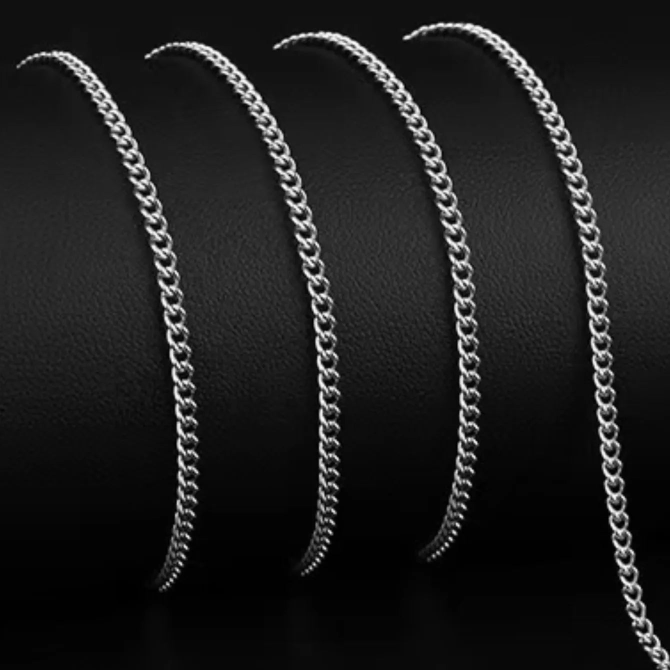 Men's Stainless Steel Necklace - Fine Cuban Chain