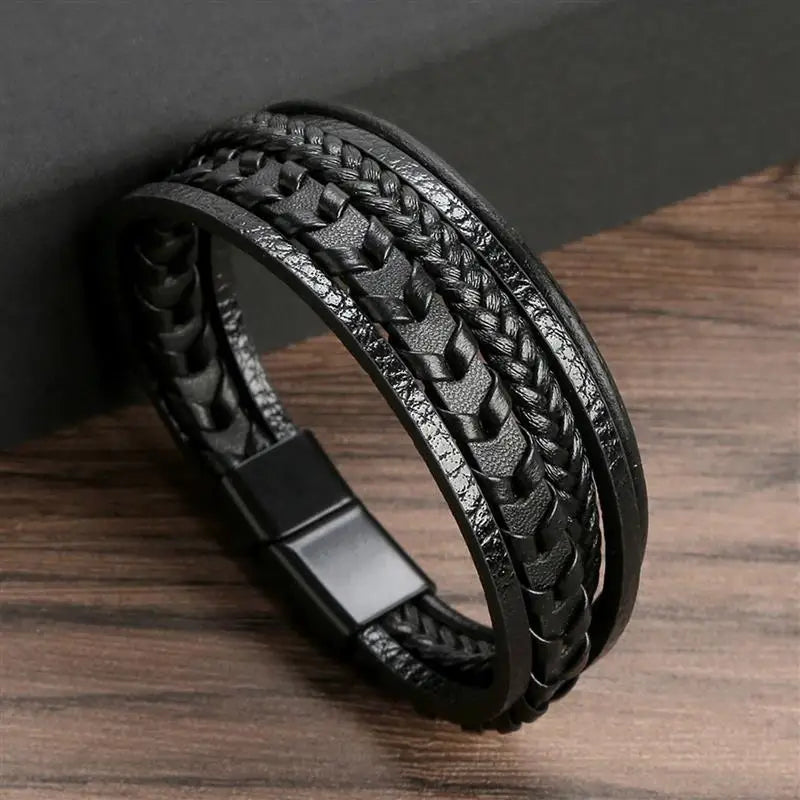Bracelet en cuir tressé