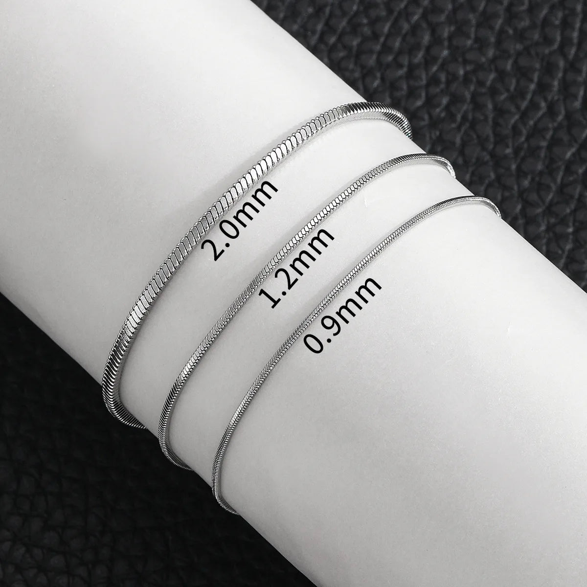 Bracelet Homme Femme Acier Inoxydable – Maille Serpent Carrée