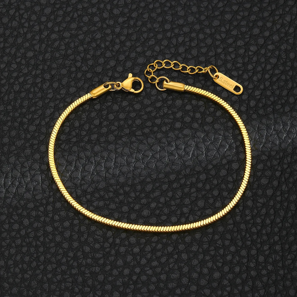 Bracelet Homme Femme Acier Inoxydable – Maille Serpent Carrée