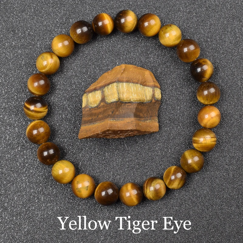 Elegant yellow tiger eye natural stone bracelet - JustJewelry